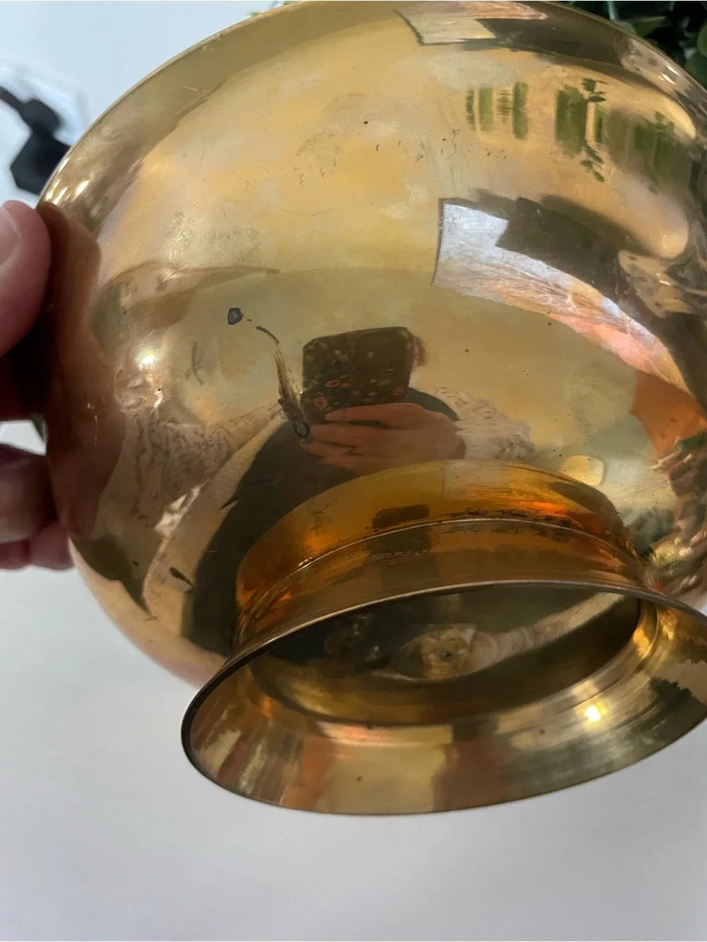 Vintage Antique Solid Brass Centerpiece Pedestal Bowl 7.25”x3.5”